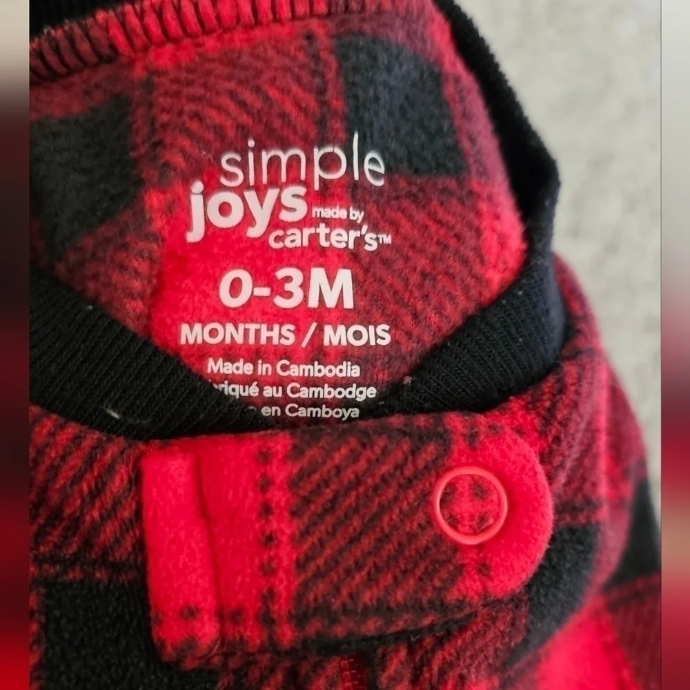 SIMPLE Joys by Carter's Unisex Babies' Fleece Footed Sleep & Play Size 0-3m